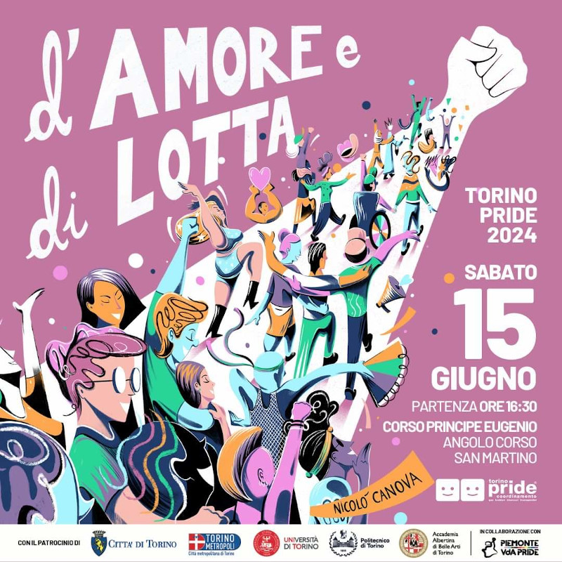 d'amore e di lotta torino pride 15 giugno 2024